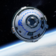 Artist’s illustration of Boeing’s CST-100 Starliner spacecraft in orbit.